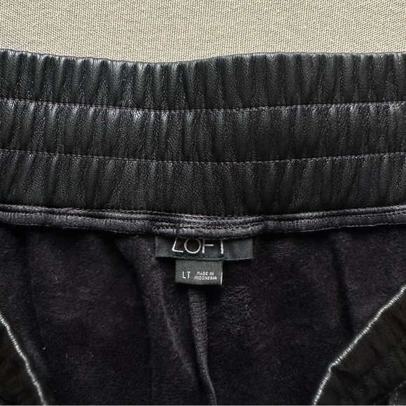 LOFT Faux Leather Straight Leg Black Pants - Picture 4 of 6